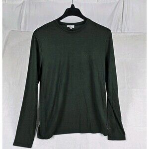 AG Adriano Goldschmied Long Sleeve Crew Neck T-Shirt Men Medium Forest Green